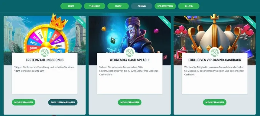 22Bet Casino Bonus