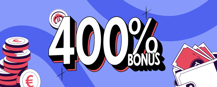 Am besten mit 400 % Bonus